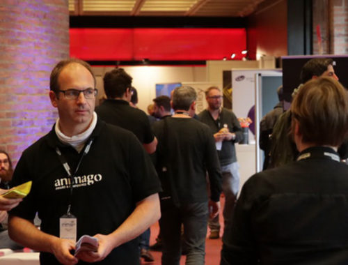 MD.H Head of Section and speaker guardian Christian Malterer with Thomas Gronert at the animago 2016, Photo: Martin Böck