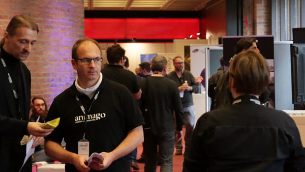 MD.H Head of Section and speaker guardian Christian Malterer with Thomas Gronert at the animago 2016, Photo: Martin Böck