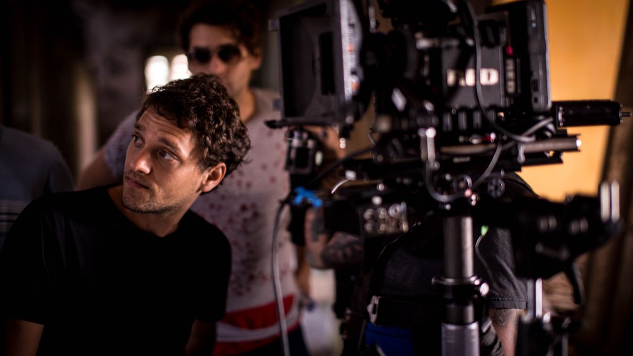 Federico Heller during the shooting of "Uncanny Valley"