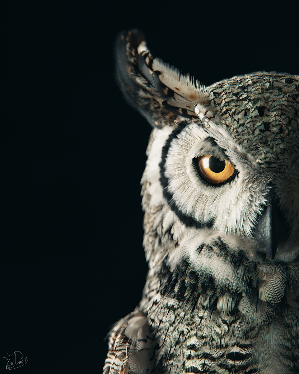 "Subarctic Great Horned Owl: look into the depths" - Yuriy Dulich